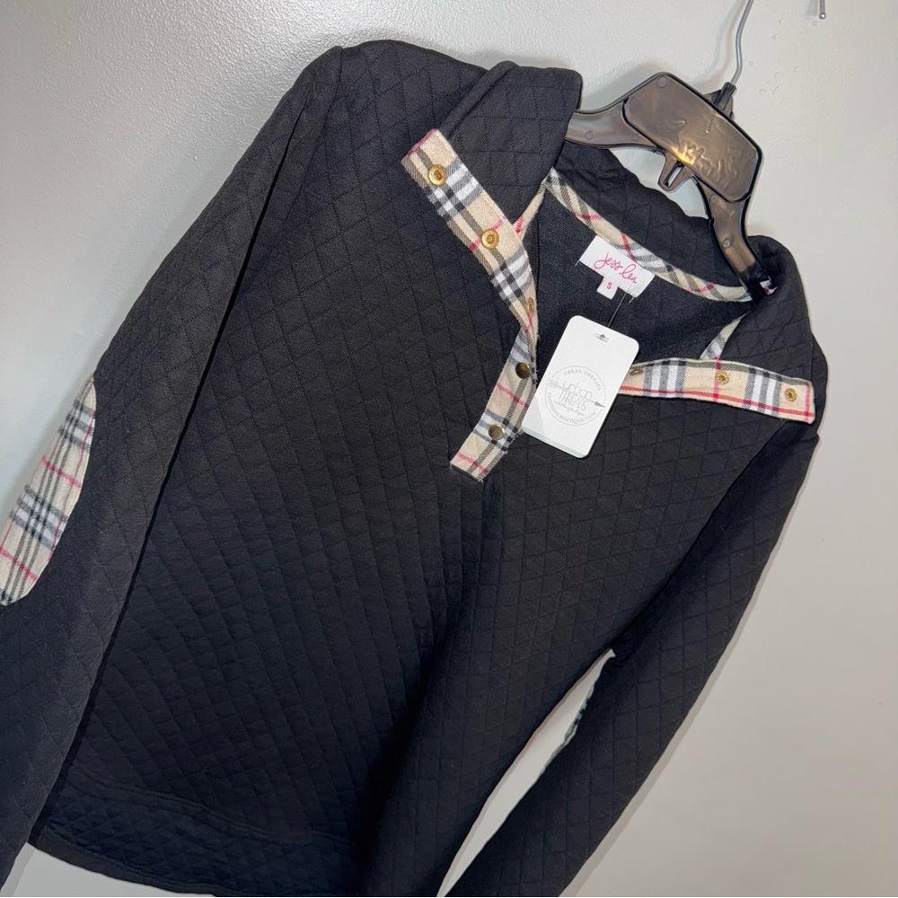 NWT Jess Lea The Landry Quilted Plaid Pullover oversized - Picture 4 of 6